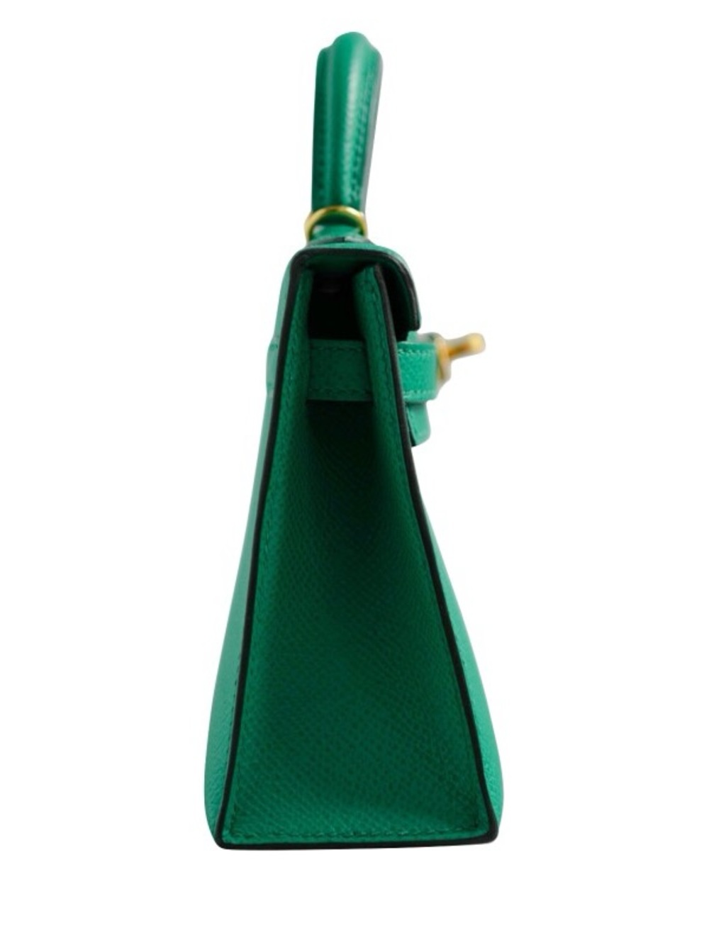 Mini Kelly in Emerald Green with Gold Hardware - Picture 6 of 8